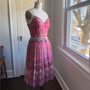 I.C.E Y2K pink silk dress